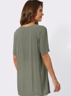 Tunika mit Spitzen-Einsatz