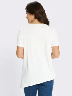 Tunikashirt mit schrägem Saum