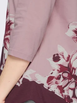 Tunikashirt mit spitz zulaufendem Saum