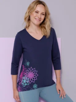 Tunikashirt mit zipfeligem Saum