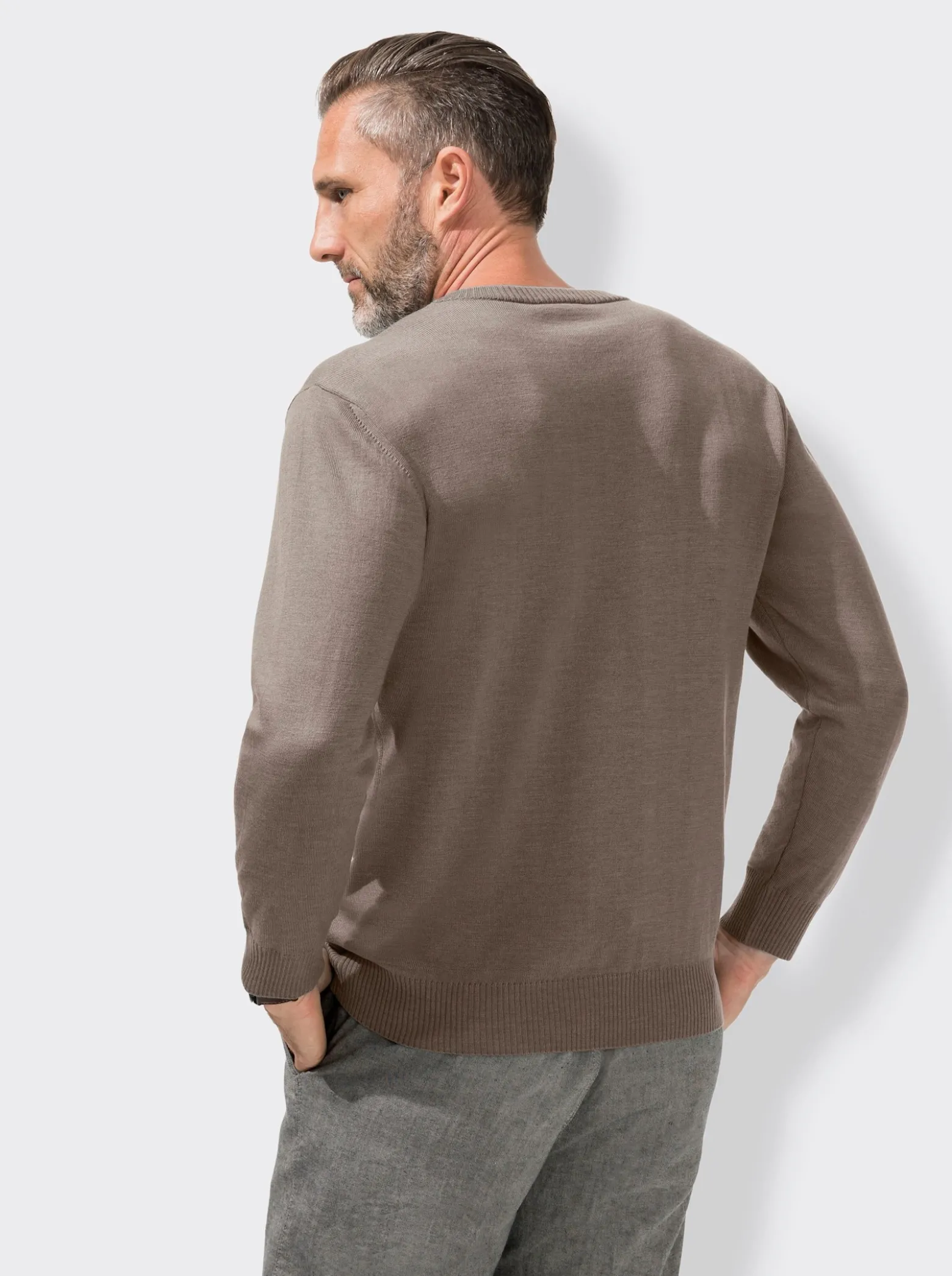 V-Ausschnitt-Pullover