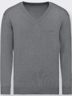 V-Ausschnitt-Pullover