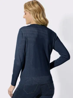 V-Ausschnitt-Pullover aus reiner Baumwolle