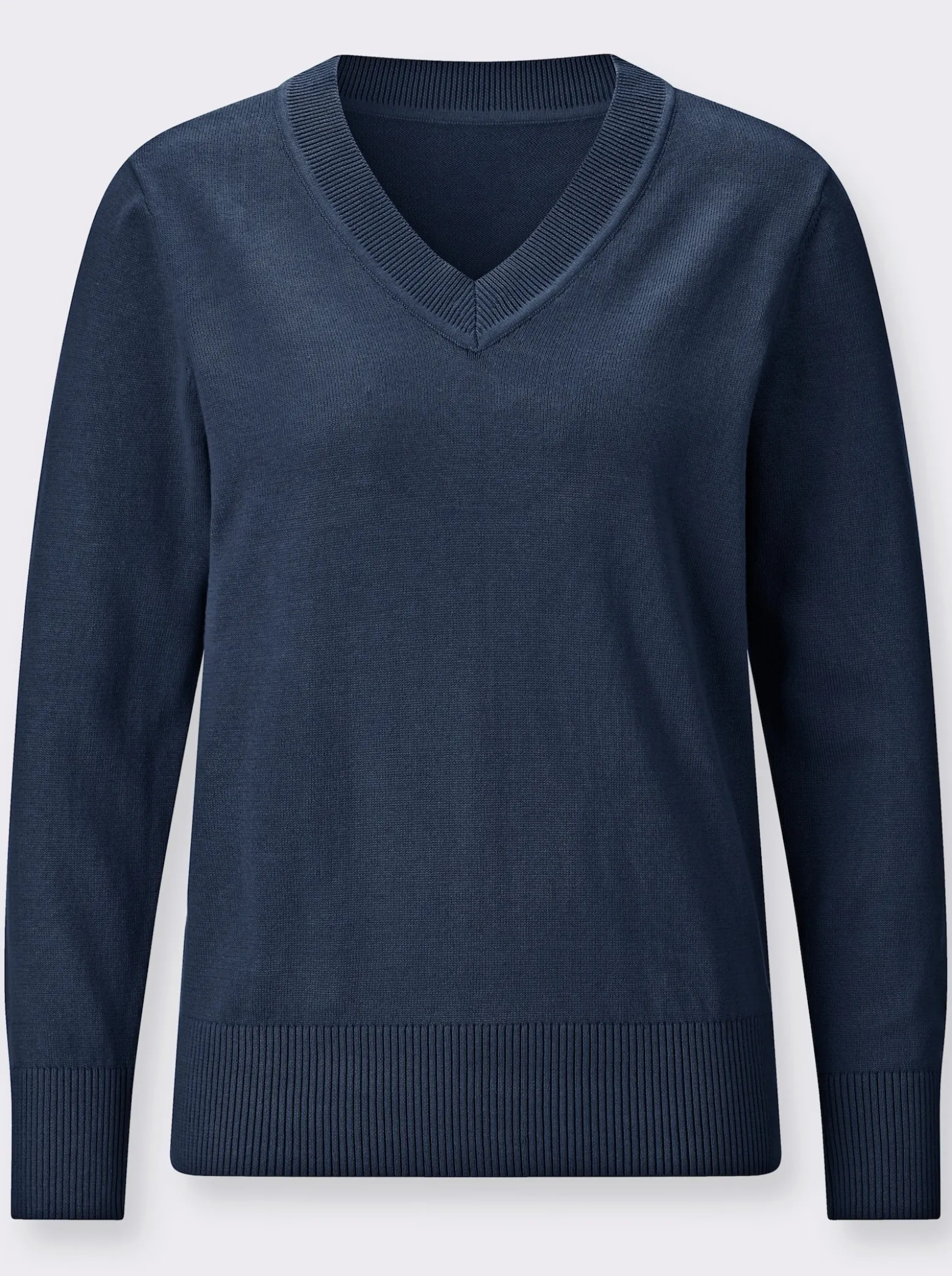 V-Ausschnitt-Pullover aus reiner Baumwolle