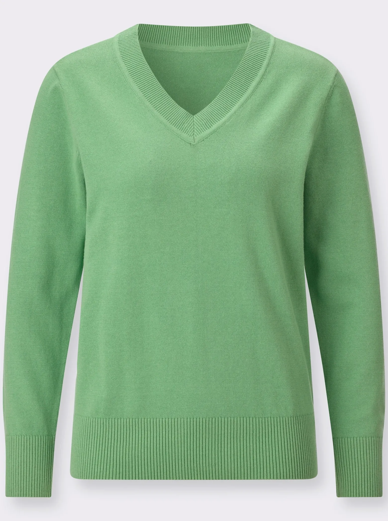 V-Ausschnitt-Pullover aus reiner Baumwolle
