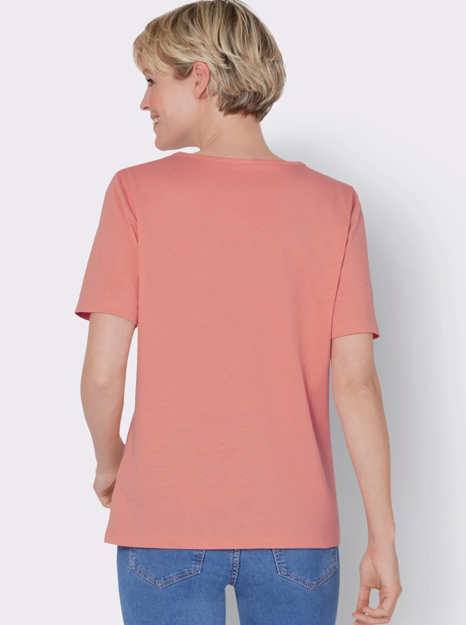 V-Shirt mit floralem Druck