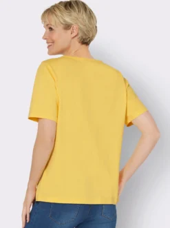 V-Shirt mit platziertem Print