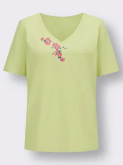 V-Shirt mit platziertem Print