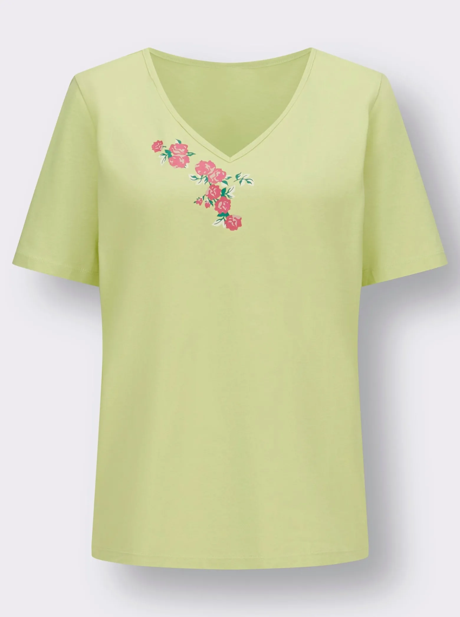 V-Shirt mit platziertem Print