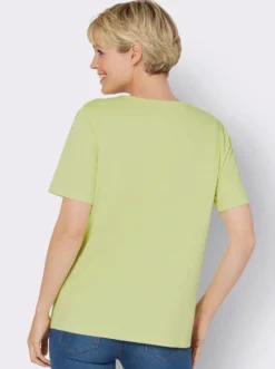 V-Shirt mit platziertem Print