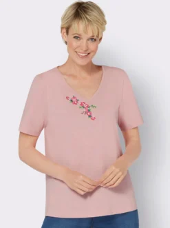 V-Shirt mit platziertem Print