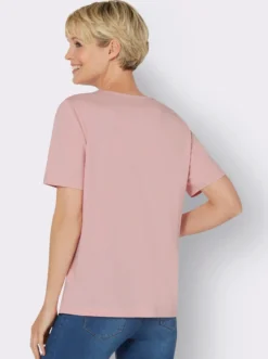 V-Shirt mit platziertem Print
