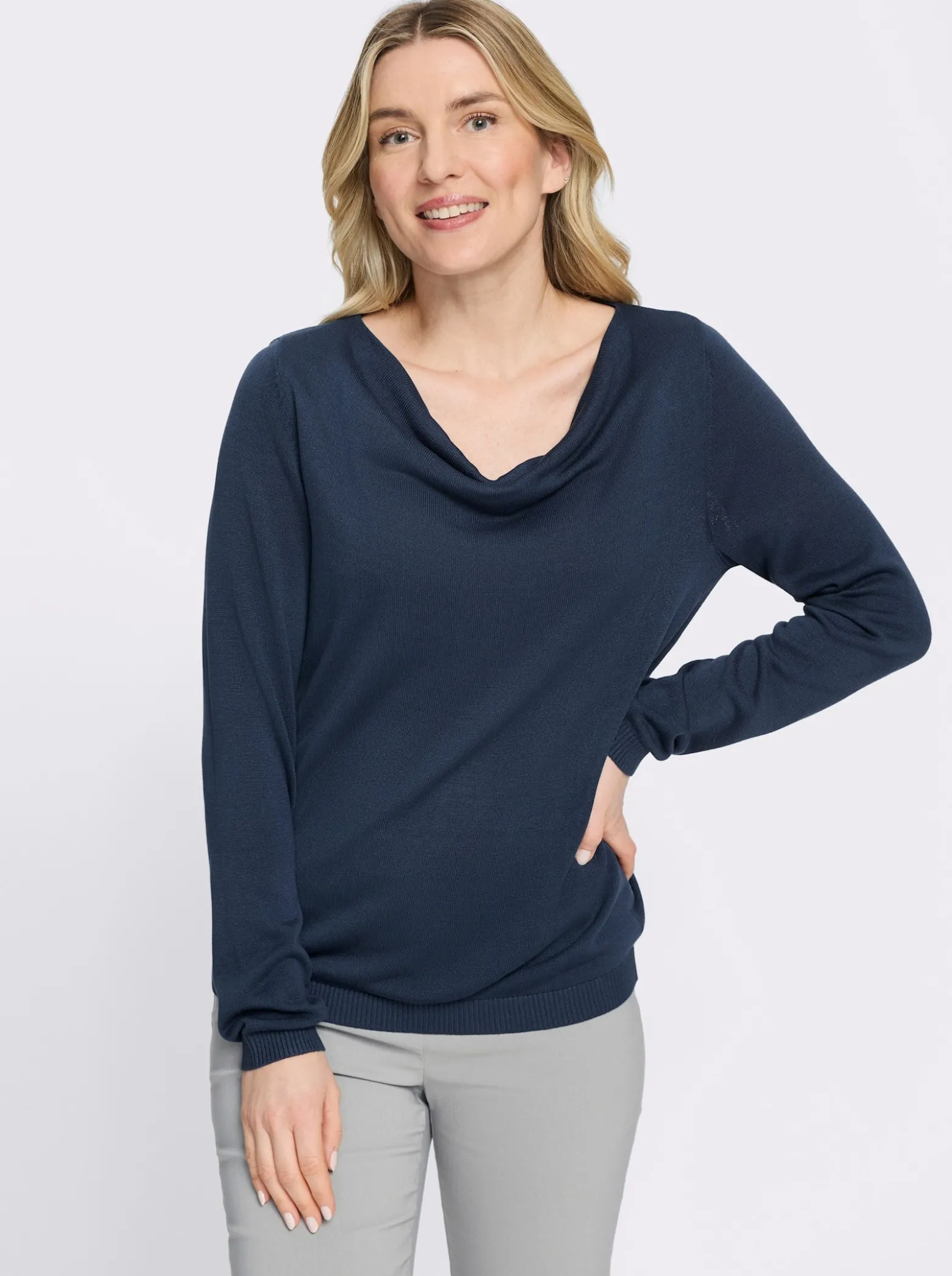 Wasserfallpullover aus reiner Viskose