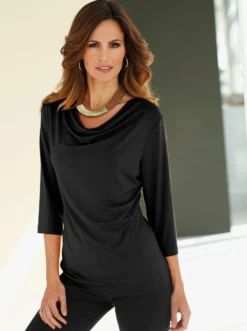 Wasserfallshirt mit 3/4-langen Ärmeln