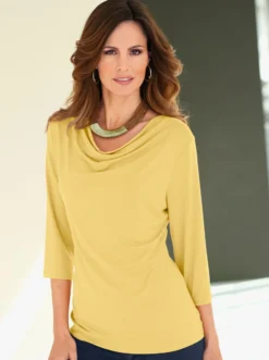 Wasserfallshirt mit 3/4-langen Ärmeln