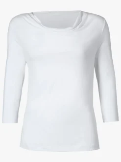 Wasserfallshirt mit 3/4-langen Ärmeln