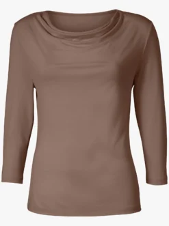 Wasserfallshirt mit 3/4-langen Ärmeln