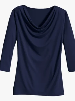 Wasserfallshirt mit 3/4-langen Ärmeln