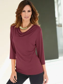 Wasserfallshirt mit 3/4-langen Ärmeln