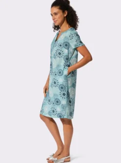 Webkleid in ornamentalem Dessin