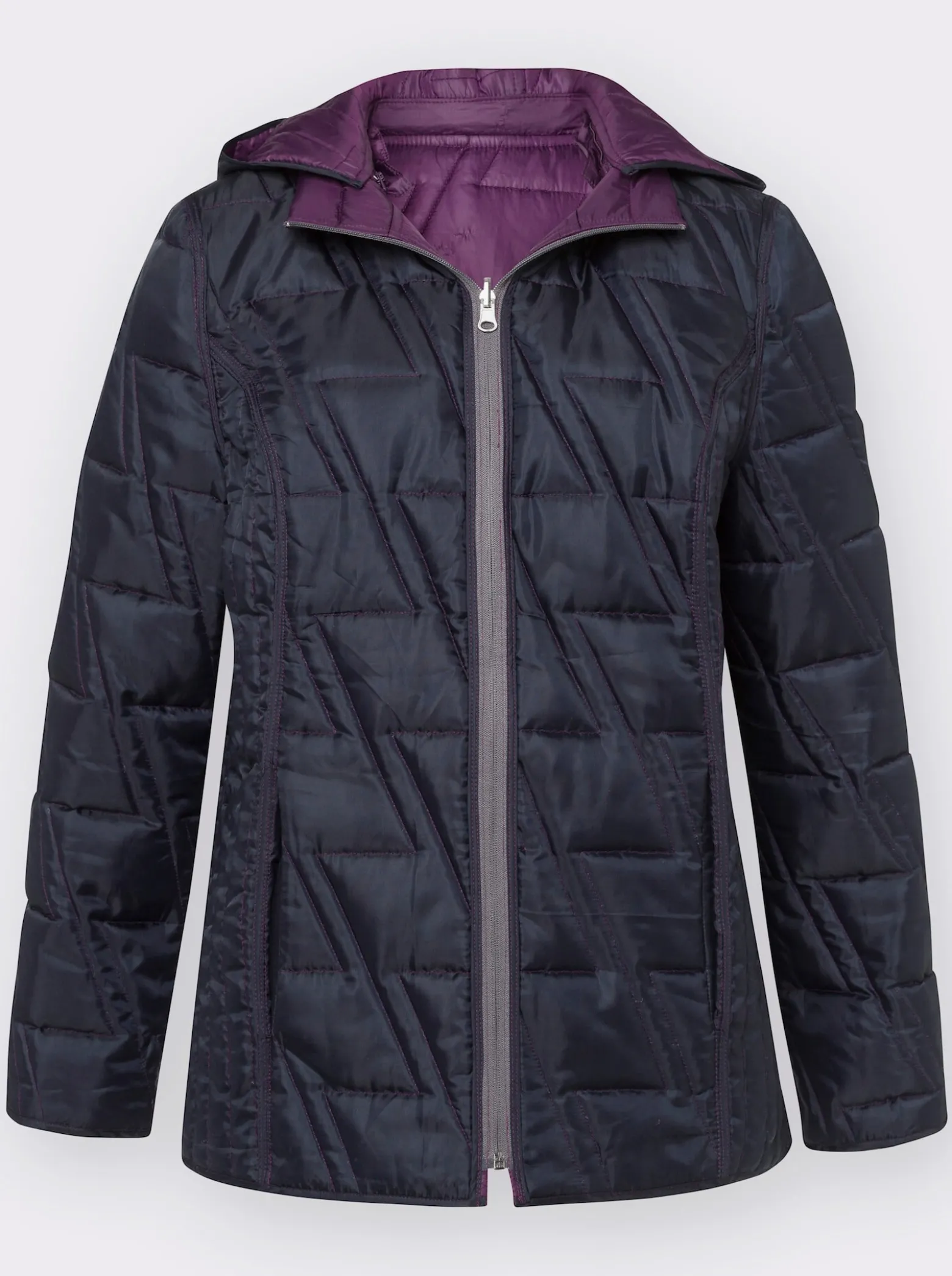 Wendejacke mit Kapuze, abzippbar