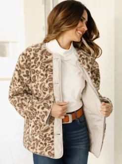 Wendejacke mit kuscheligem Teddy-Fleece