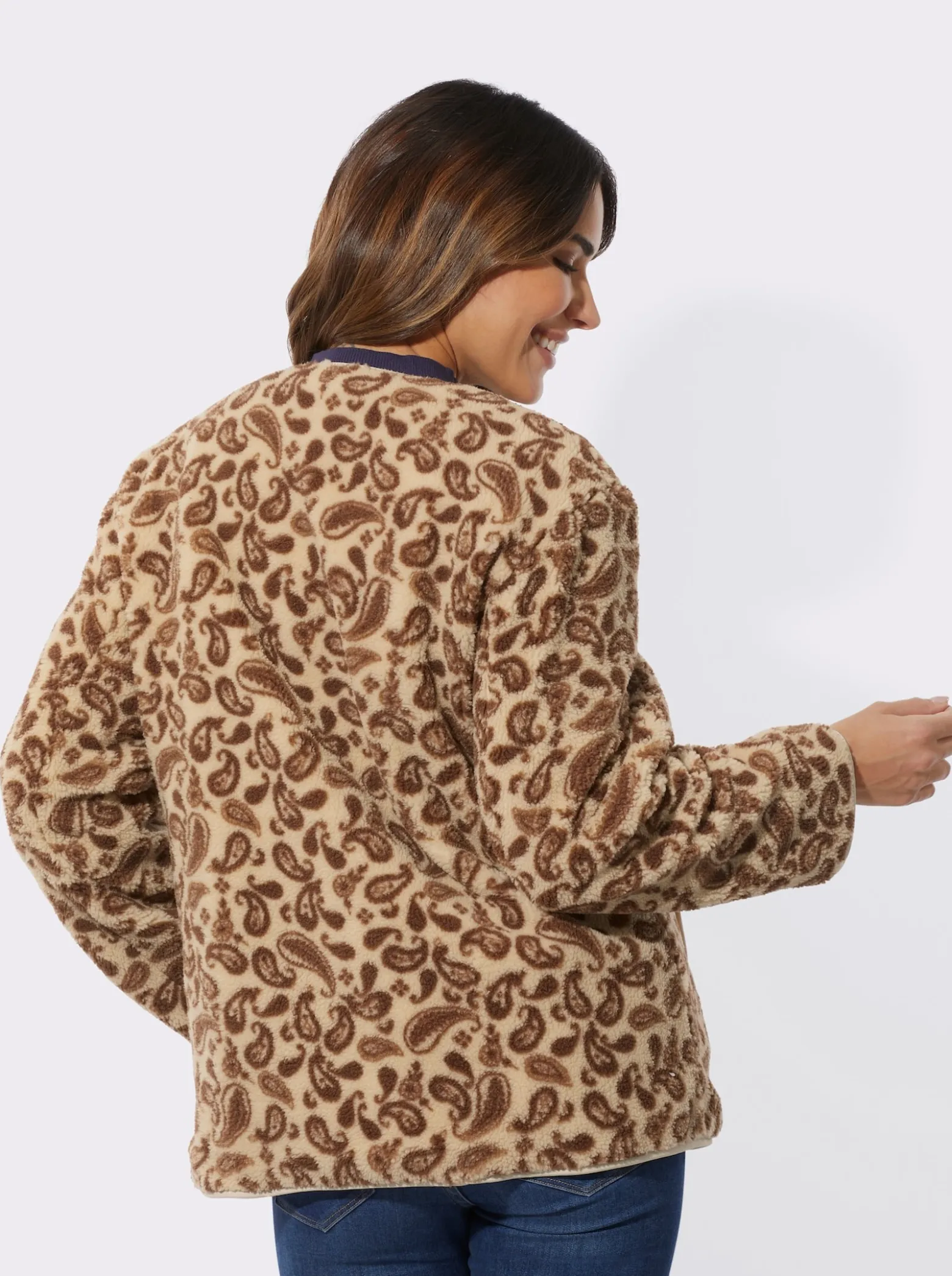 Wendejacke mit kuscheligem Teddy-Fleece