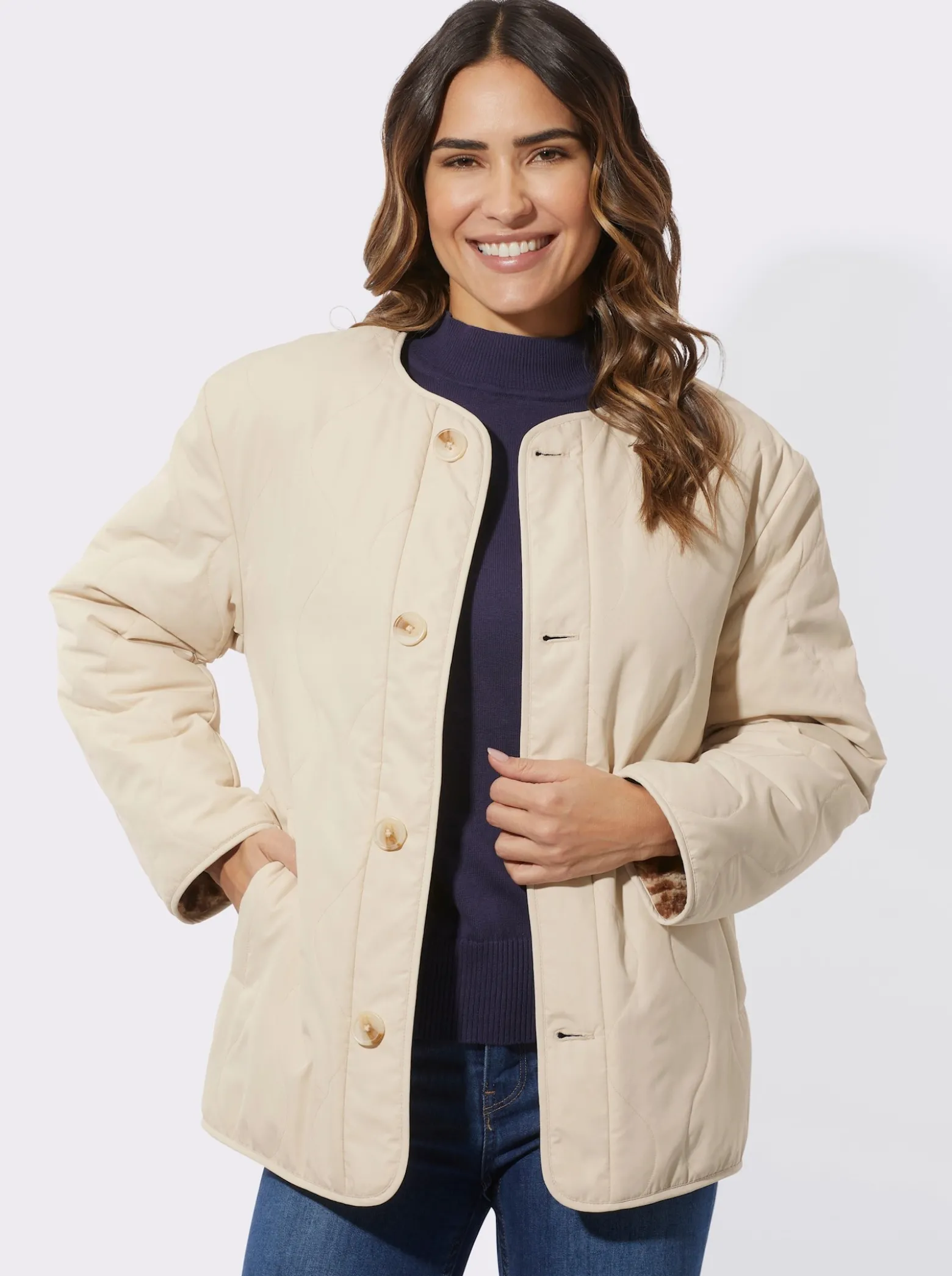 Wendejacke mit kuscheligem Teddy-Fleece