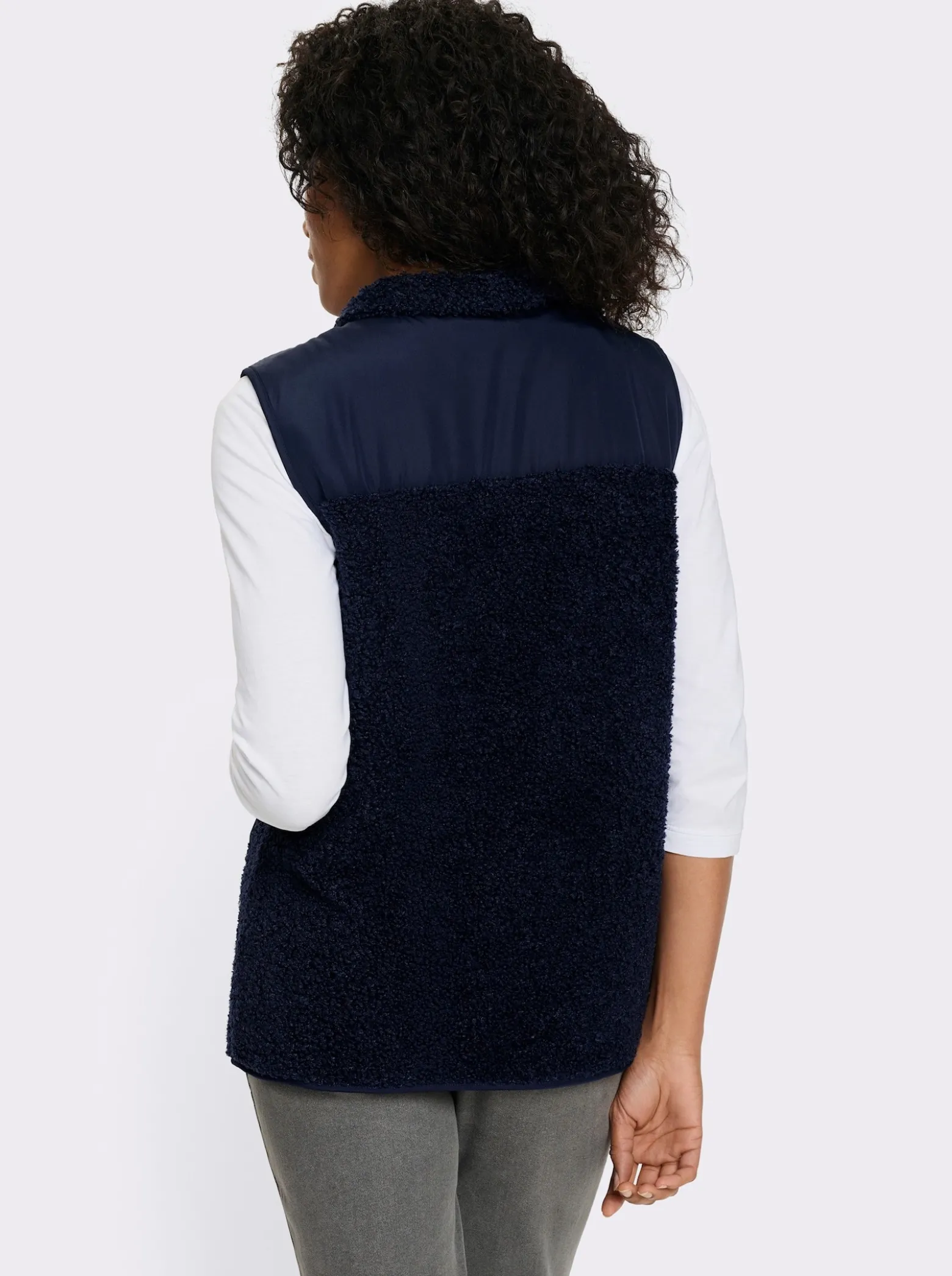 Weste mit Stepp und Teddyfleece