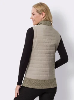 Weste Stepp im Mix mit Strickfleece