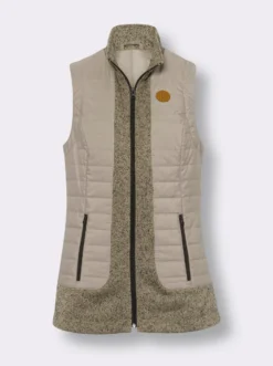 Weste Stepp im Mix mit Strickfleece
