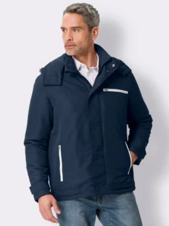 Winterjacke mit Kontrast-Details