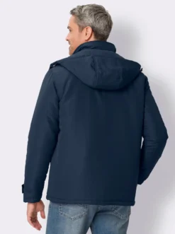 Winterjacke mit Kontrast-Details