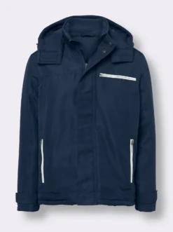 Winterjacke mit Kontrast-Details
