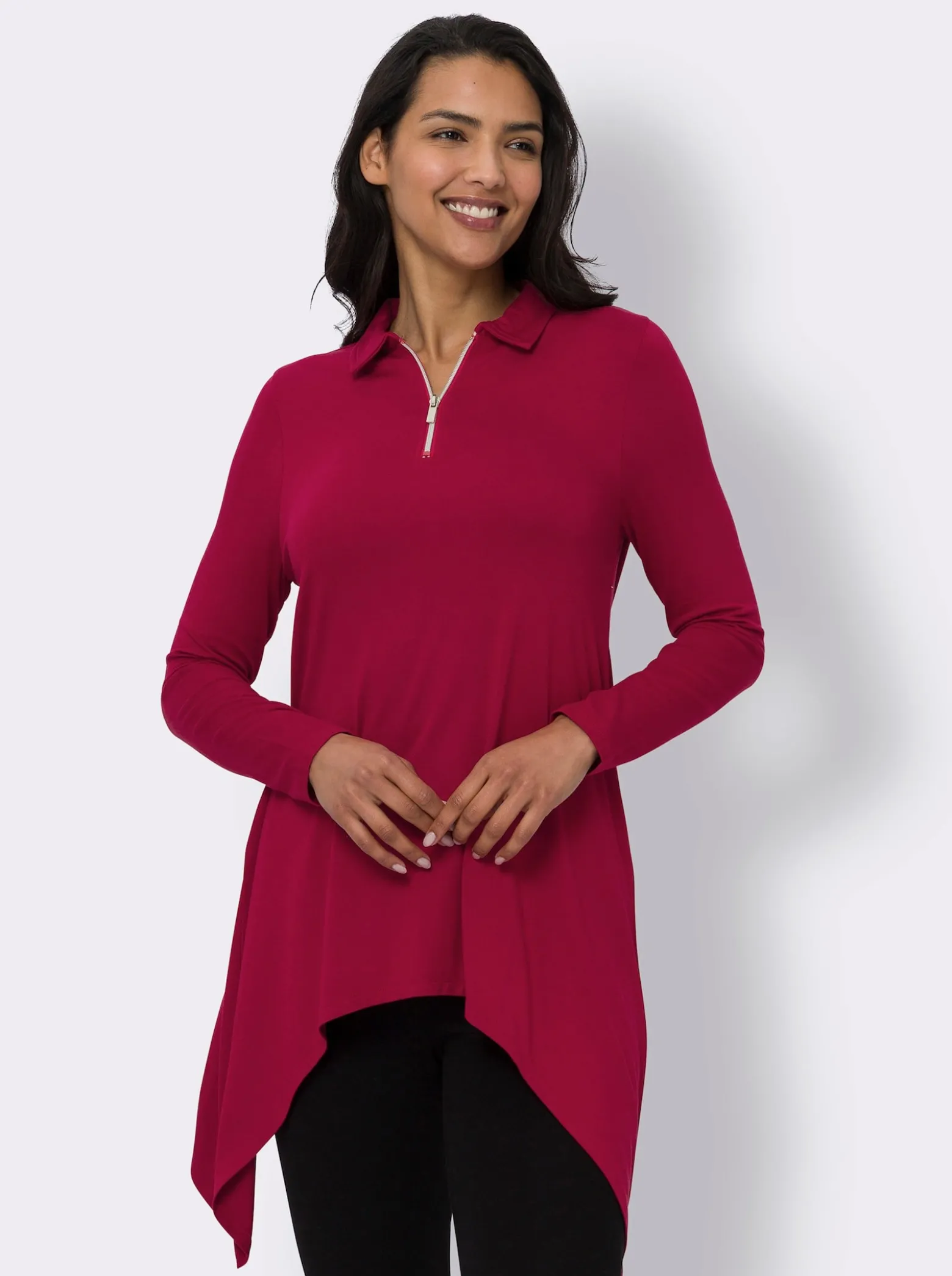 Zipfelshirt in ausgestellter A-Form